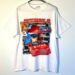 Vintage NASCAR Dale Earnhardt Jr. T Shirt #8 Race Car Budweiser Tee
